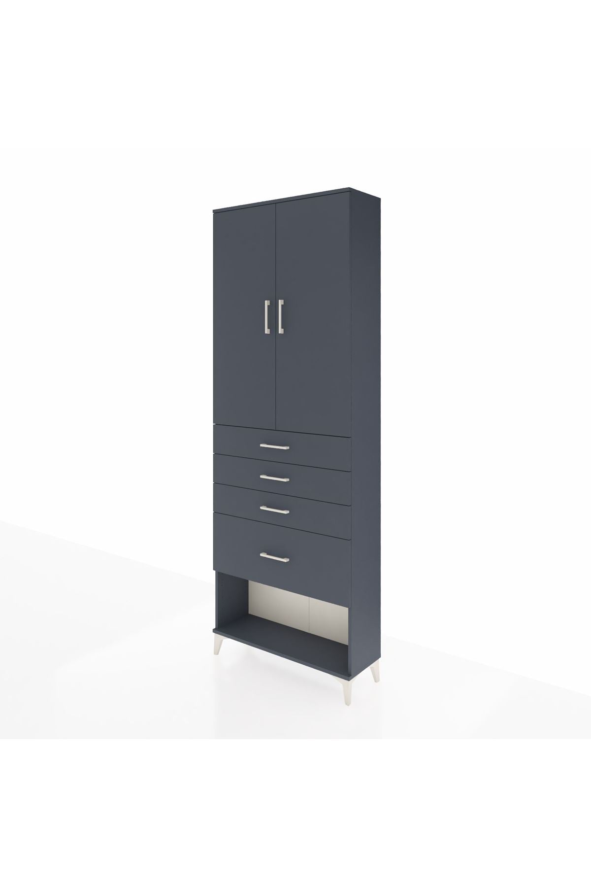Arges Dolap 2 Raflı 4 Çekmeceli 2 Kapaklı 88x30x243 - S33M051V5A