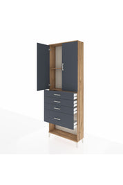Arges Dolap 2 Raflı 4 Çekmeceli 2 Kapaklı 88x30x243 - S33M051V8A