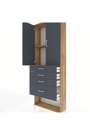 Arges Dolap 2 Raflı 4 Çekmeceli 2 Kapaklı 88x30x243 - S33M051V8A