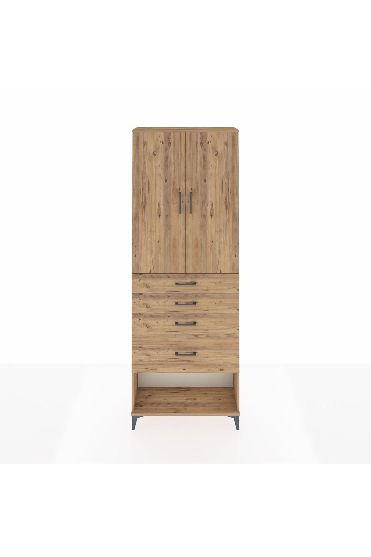 Arges Dolap 2 Raflı 4 Çekmeceli 2 Kapaklı 88x30x243 - S33M051V9A