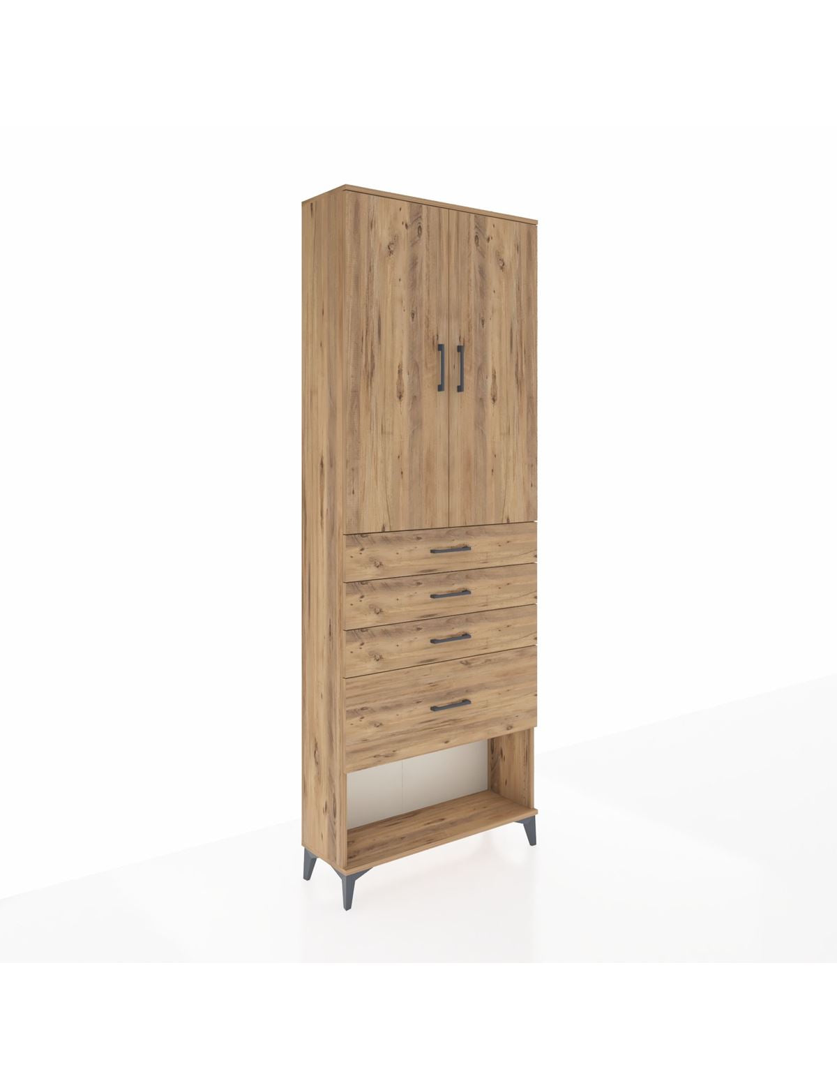 Arges Dolap 2 Raflı 4 Çekmeceli 2 Kapaklı 88x30x243 - S33M051V9A
