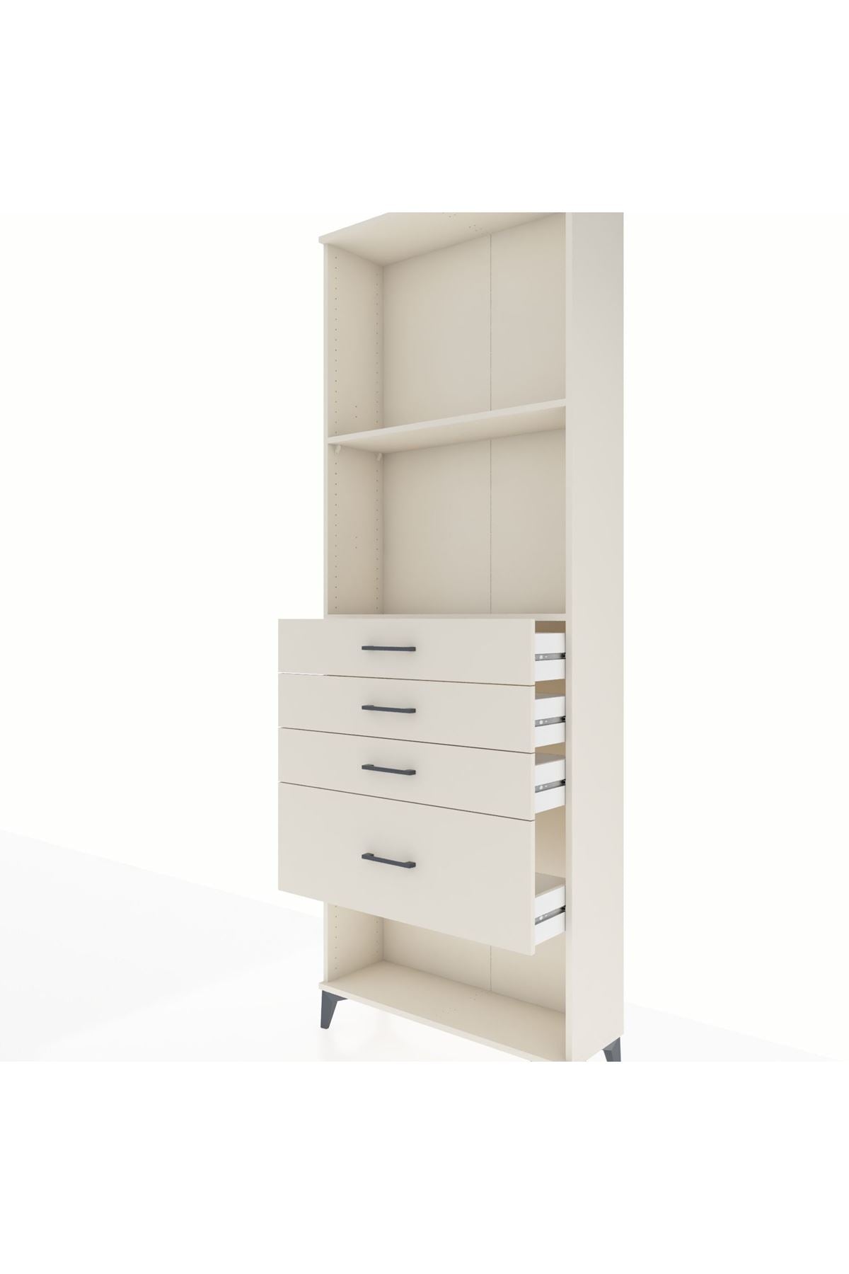 Arges Dolap 2 Raflı 4 Çekmeceli 88x30x243 - S33M052V1A