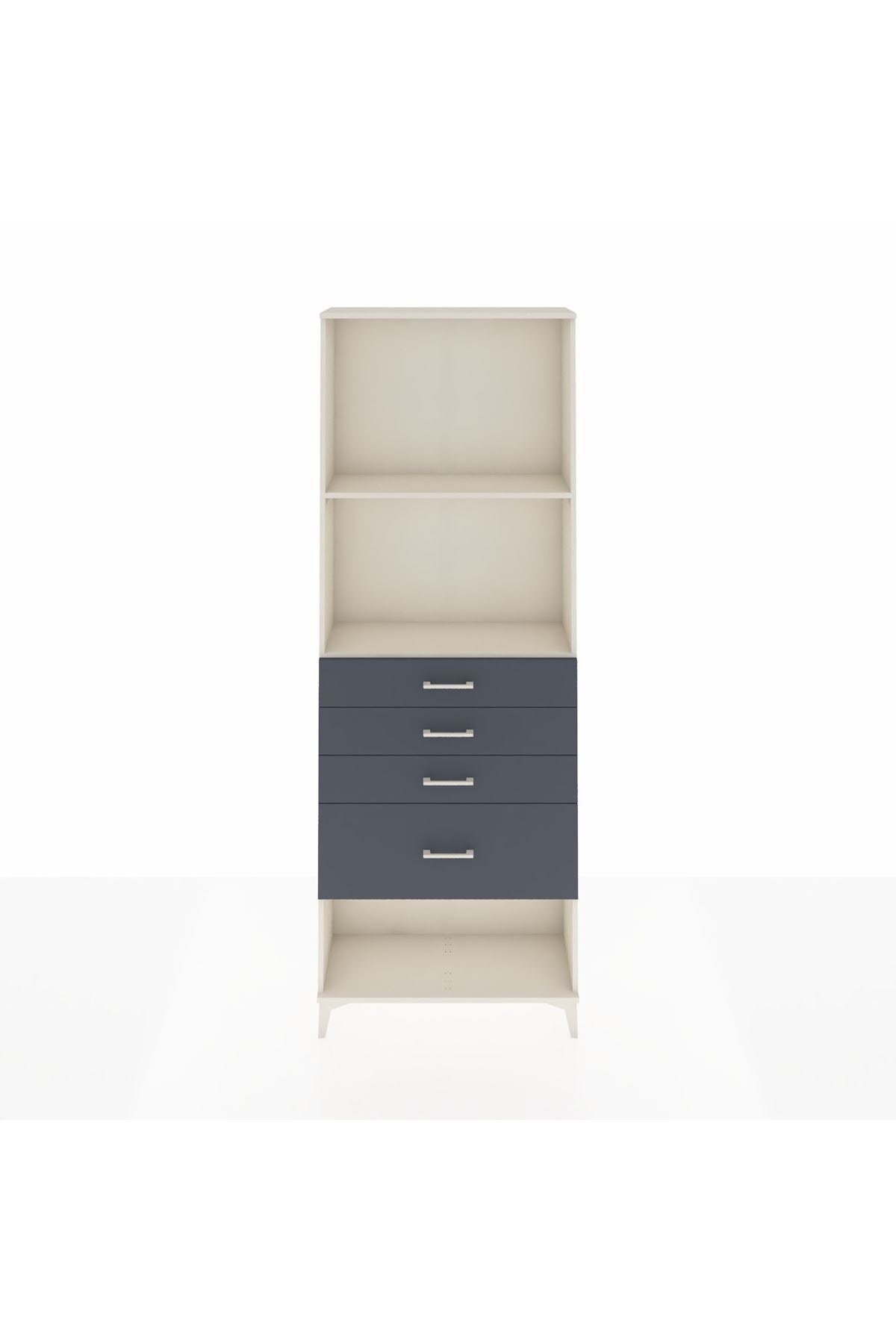 Arges Dolap 2 Raflı 4 Çekmeceli 88x30x243 - S33M052V2A
