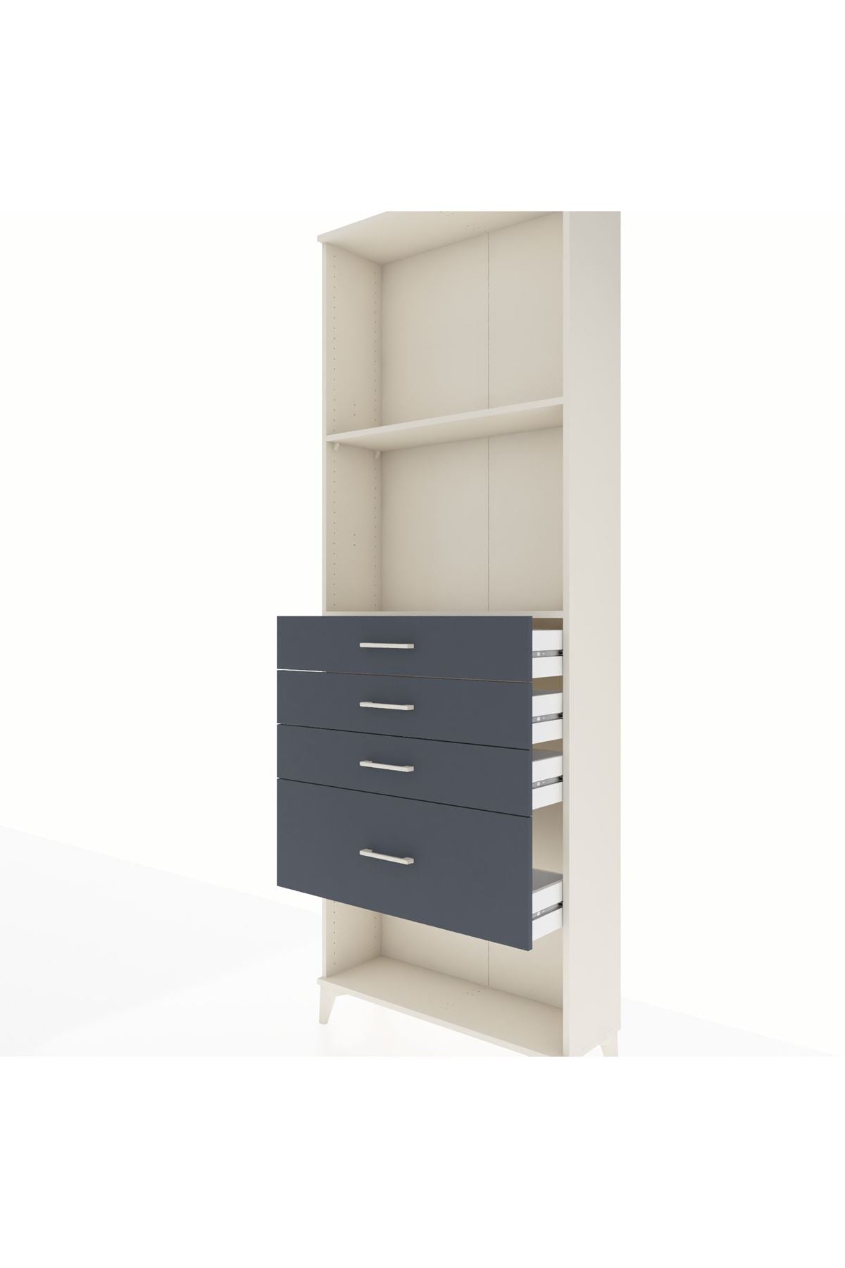 Arges Dolap 2 Raflı 4 Çekmeceli 88x30x243 - S33M052V2A