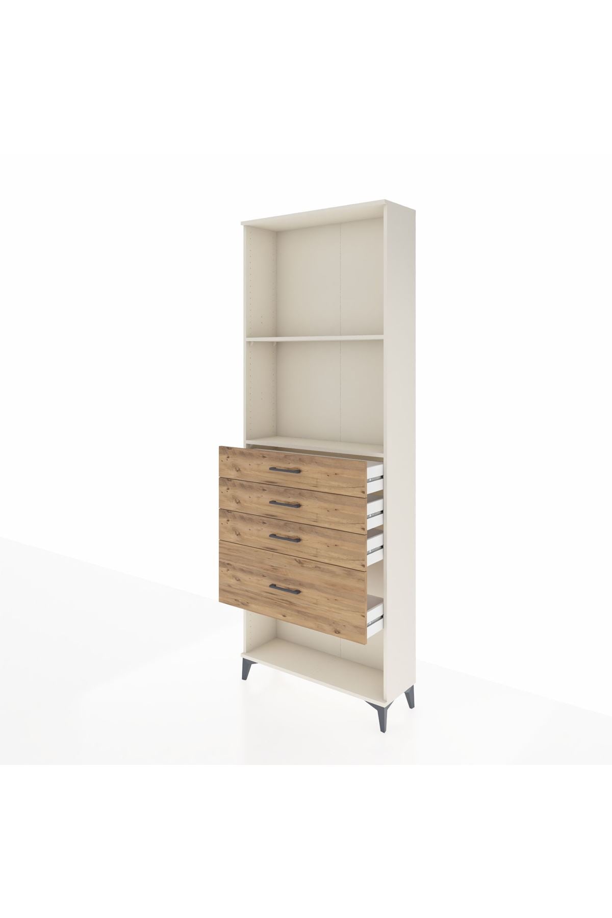 Arges Dolap 2 Raflı 4 Çekmeceli 88x30x243 - S33M052V3A