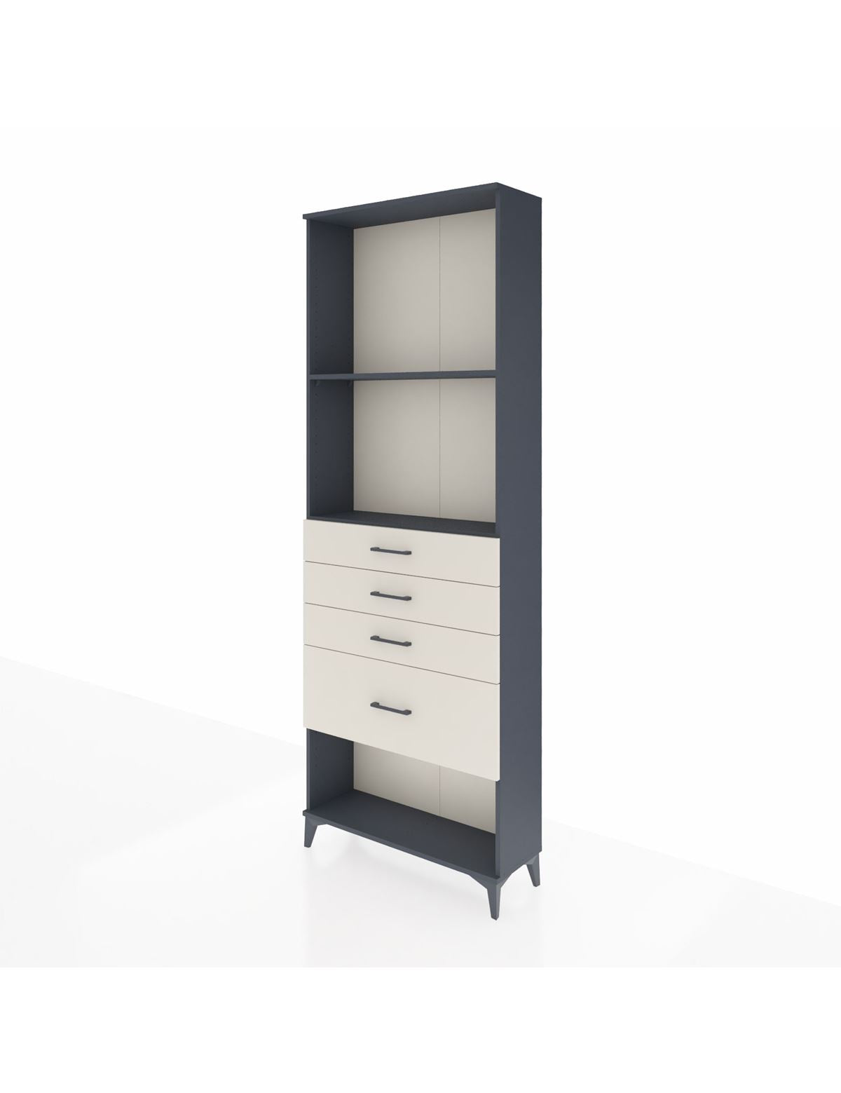 Arges Dolap 2 Raflı 4 Çekmeceli 88x30x243 - S33M052V4A