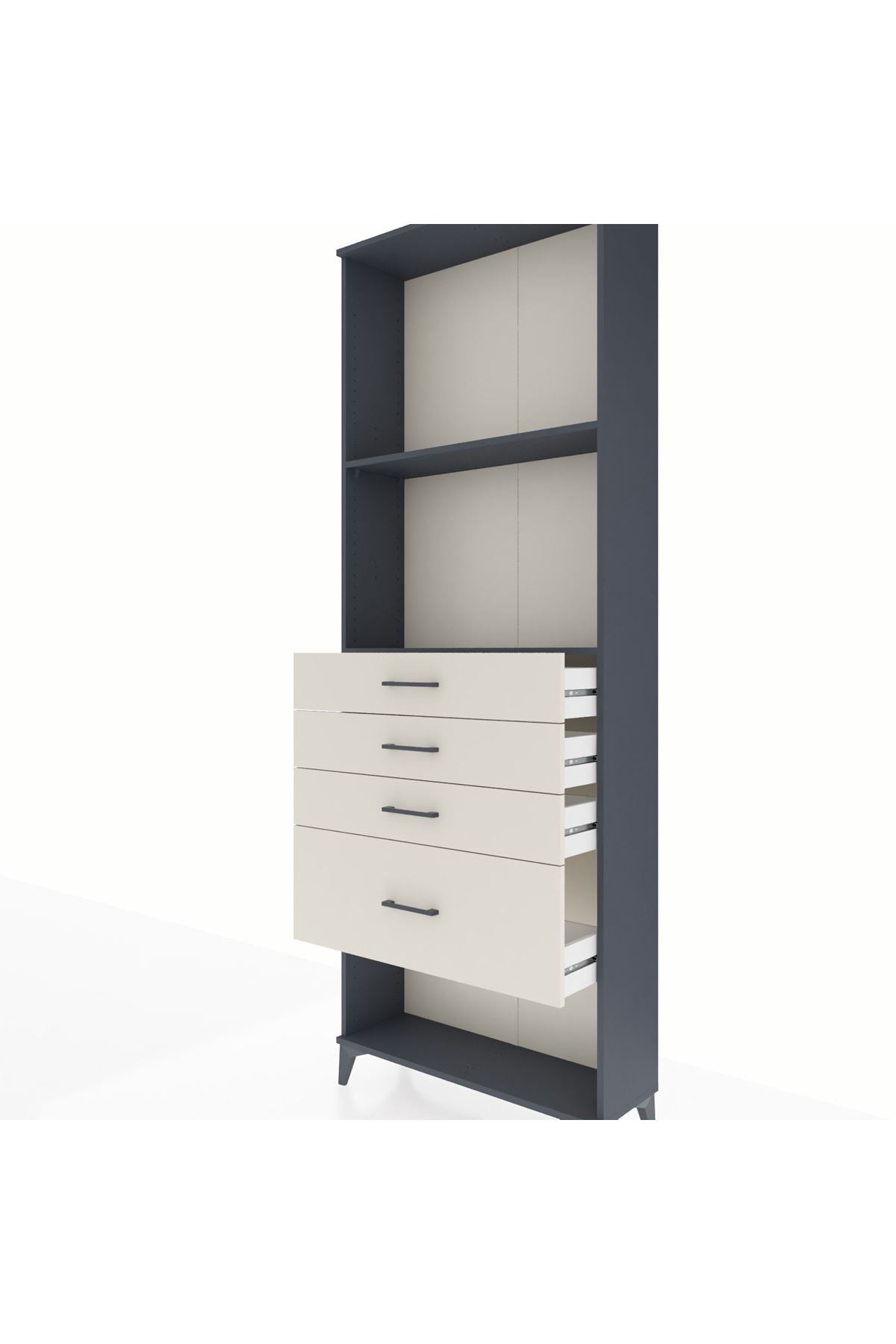 Arges Dolap 2 Raflı 4 Çekmeceli 88x30x243 - S33M052V4A