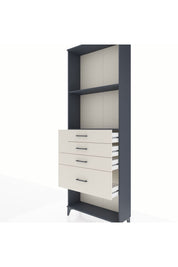 Arges Dolap 2 Raflı 4 Çekmeceli 88x30x243 - S33M052V4A