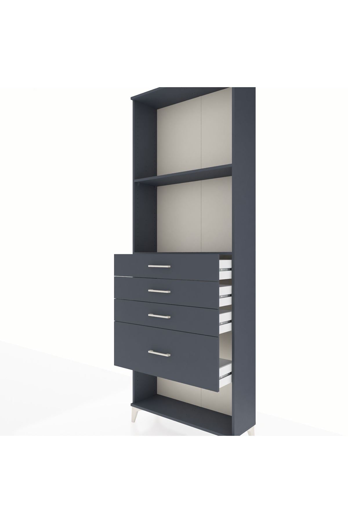 Arges Dolap 2 Raflı 4 Çekmeceli 88x30x243 - S33M052V5A