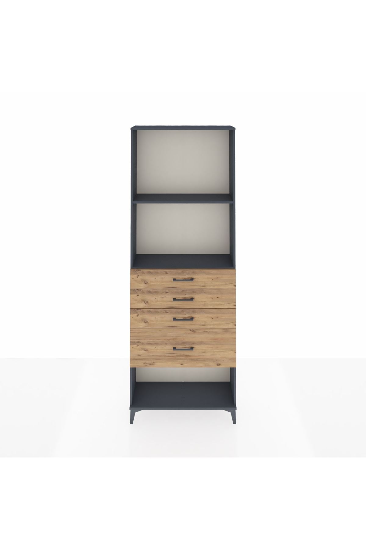 Arges Dolap 2 Raflı 4 Çekmeceli 88x30x243 - S33M052V6A