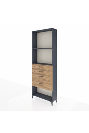 Arges Dolap 2 Raflı 4 Çekmeceli 88x30x243 - S33M052V6A