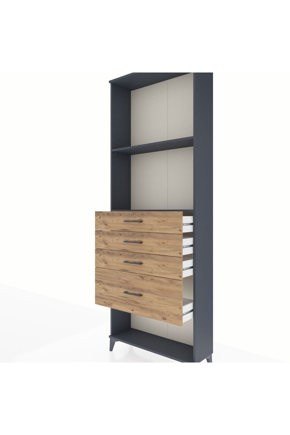 Arges Dolap 2 Raflı 4 Çekmeceli 88x30x243 - S33M052V6A
