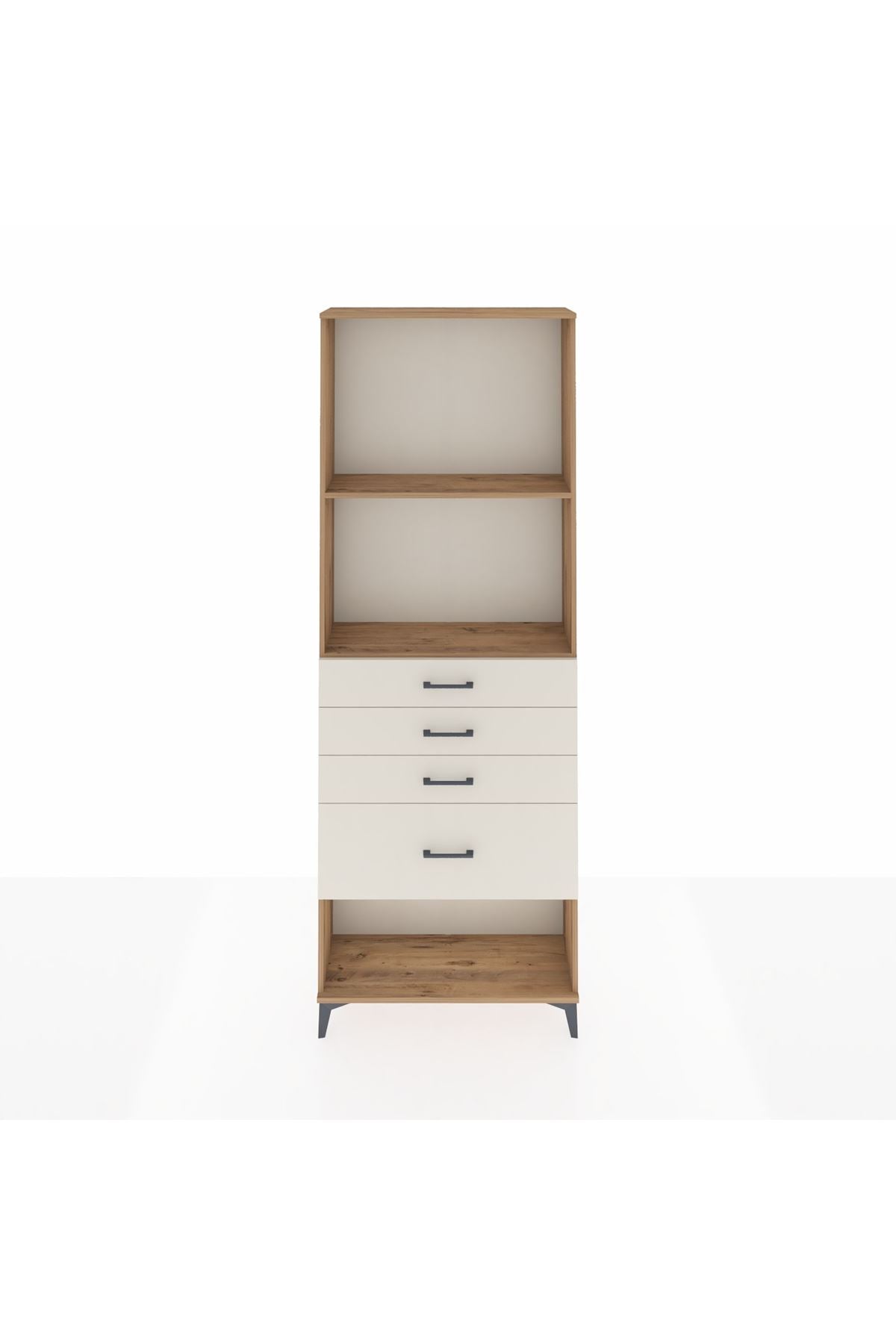 Arges Dolap 2 Raflı 4 Çekmeceli 88x30x243 - S33M052V7A
