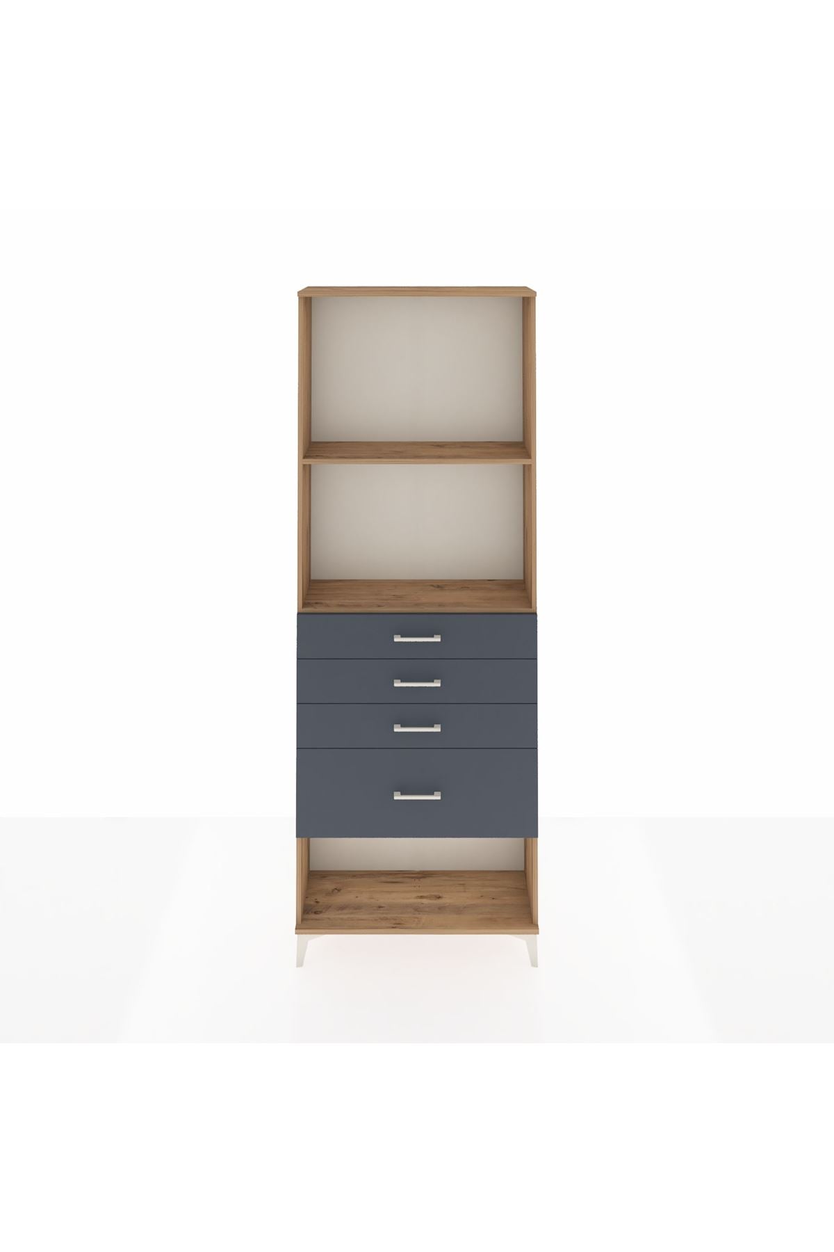 Arges Dolap 2 Raflı 4 Çekmeceli 88x30x243 - S33M052V8A