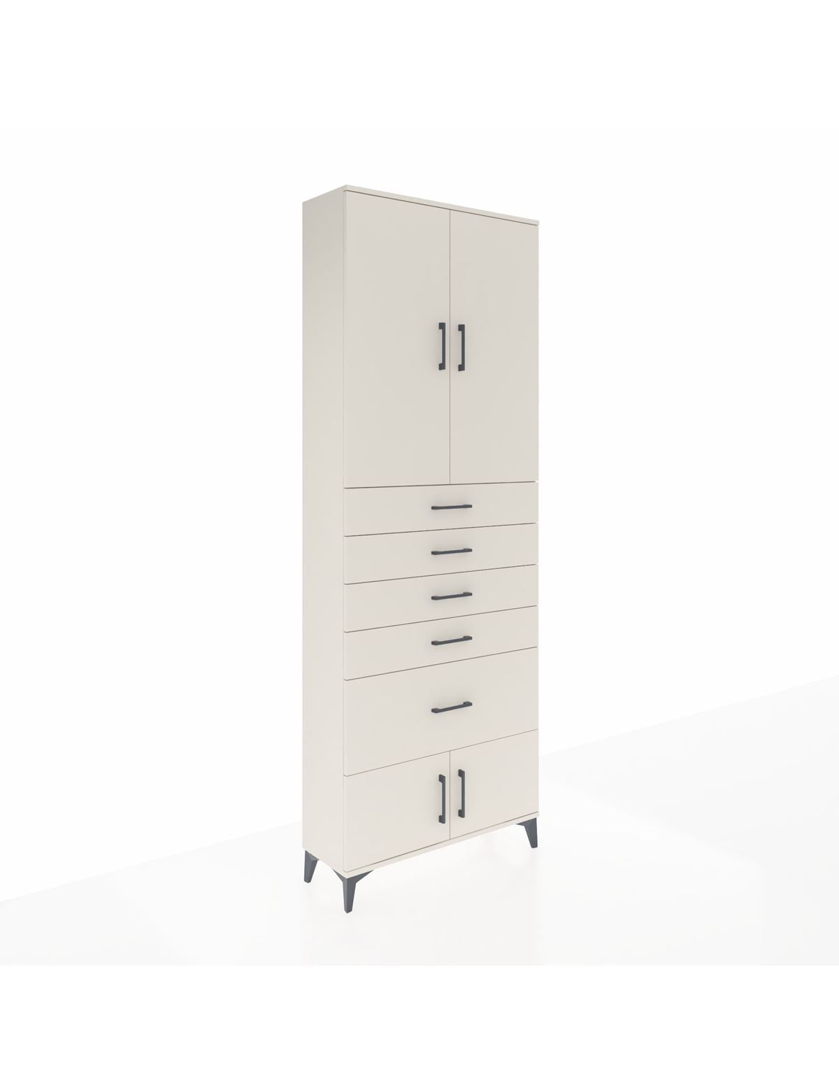 Arges Dolap 2 Raflı 5 Çekmeceli 4 Kapaklı 88x30x243 - S33M053V1A