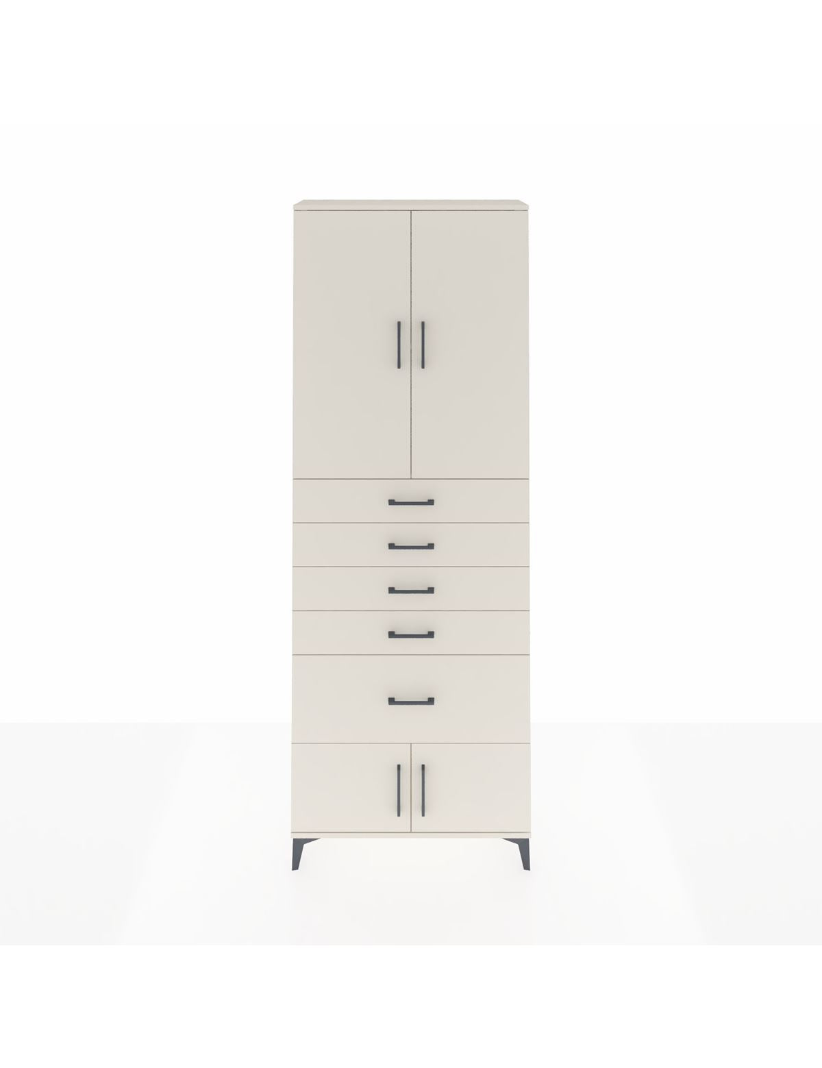 Arges Dolap 2 Raflı 5 Çekmeceli 4 Kapaklı 88x30x243 - S33M053V1A