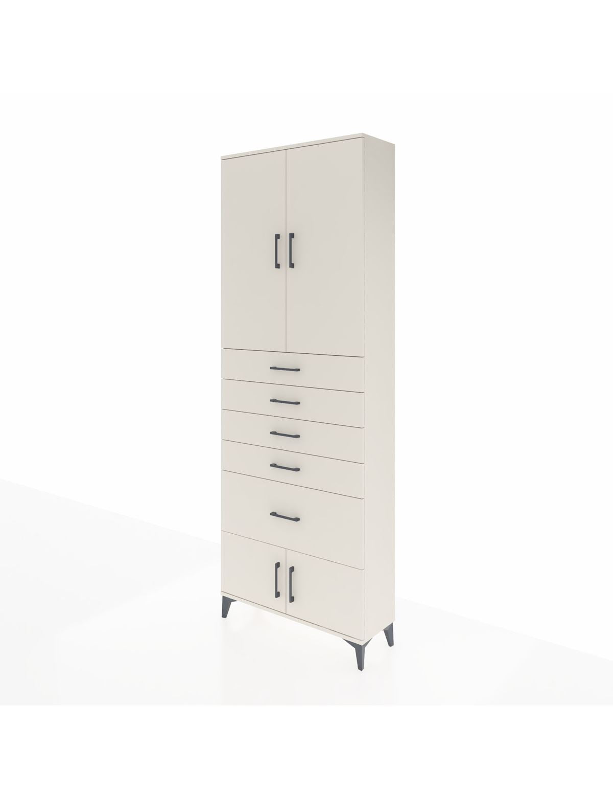 Arges Dolap 2 Raflı 5 Çekmeceli 4 Kapaklı 88x30x243 - S33M053V1A