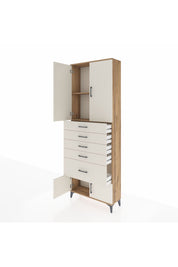 Arges Dolap 2 Raflı 5 Çekmeceli 4 Kapaklı 88x30x243 - S33M053V7A