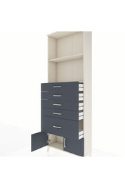 Arges Dolap 2 Raflı 5 Çekmeceli 2 Kapaklı 88x30x243 - S33M054V2A
