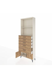 Arges Dolap 2 Raflı 5 Çekmeceli 2 Kapaklı 88x30x243 - S33M054V3A