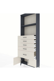 Arges Dolap 2 Raflı 5 Çekmeceli 2 Kapaklı 88x30x243 - S33M054V4A