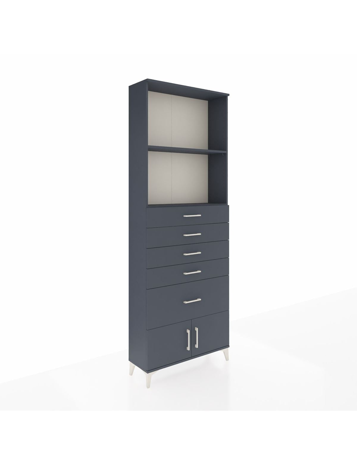 Arges Dolap 2 Raflı 5 Çekmeceli 2 Kapaklı 88x30x243 - S33M054V5A