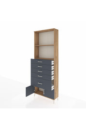 Arges Dolap 2 Raflı 5 Çekmeceli 2 Kapaklı 88x30x243 - S33M054V8A