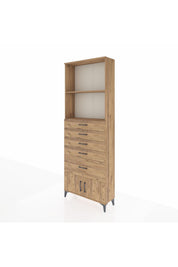 Arges Dolap 2 Raflı 5 Çekmeceli 2 Kapaklı 88x30x243 - S33M054V9A