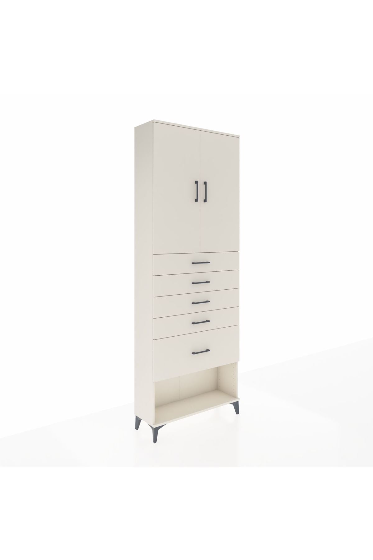 Arges Dolap 2 Raflı 5 Çekmeceli 2 Kapaklı 88x30x243 - S33M055V1A