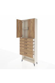 Arges Dolap 2 Raflı 5 Çekmeceli 2 Kapaklı 88x30x243 - S33M055V3A