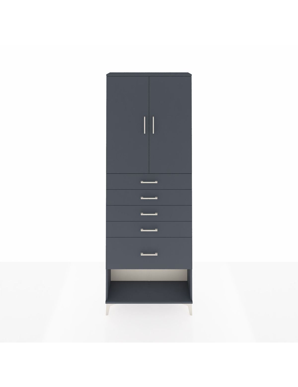 Arges Dolap 2 Raflı 5 Çekmeceli 2 Kapaklı 88x30x243 - S33M055V5A