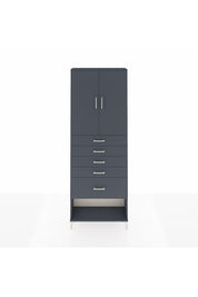 Arges Dolap 2 Raflı 5 Çekmeceli 2 Kapaklı 88x30x243 - S33M055V5A
