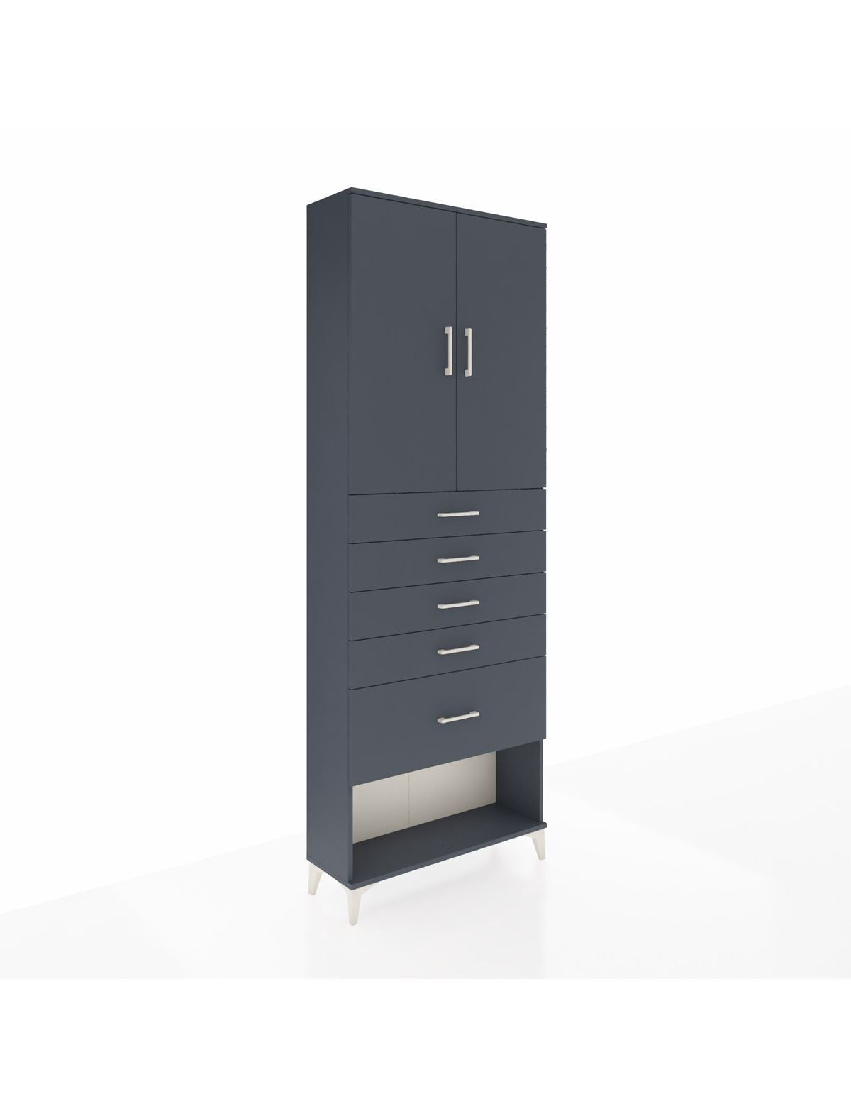 Arges Dolap 2 Raflı 5 Çekmeceli 2 Kapaklı 88x30x243 - S33M055V5A