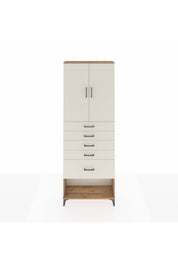 Arges Dolap 2 Raflı 5 Çekmeceli 2 Kapaklı 88x30x243 - S33M055V7A