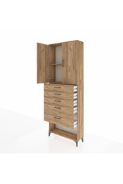 Arges Dolap 2 Raflı 5 Çekmeceli 2 Kapaklı 88x30x243 - S33M055V9A