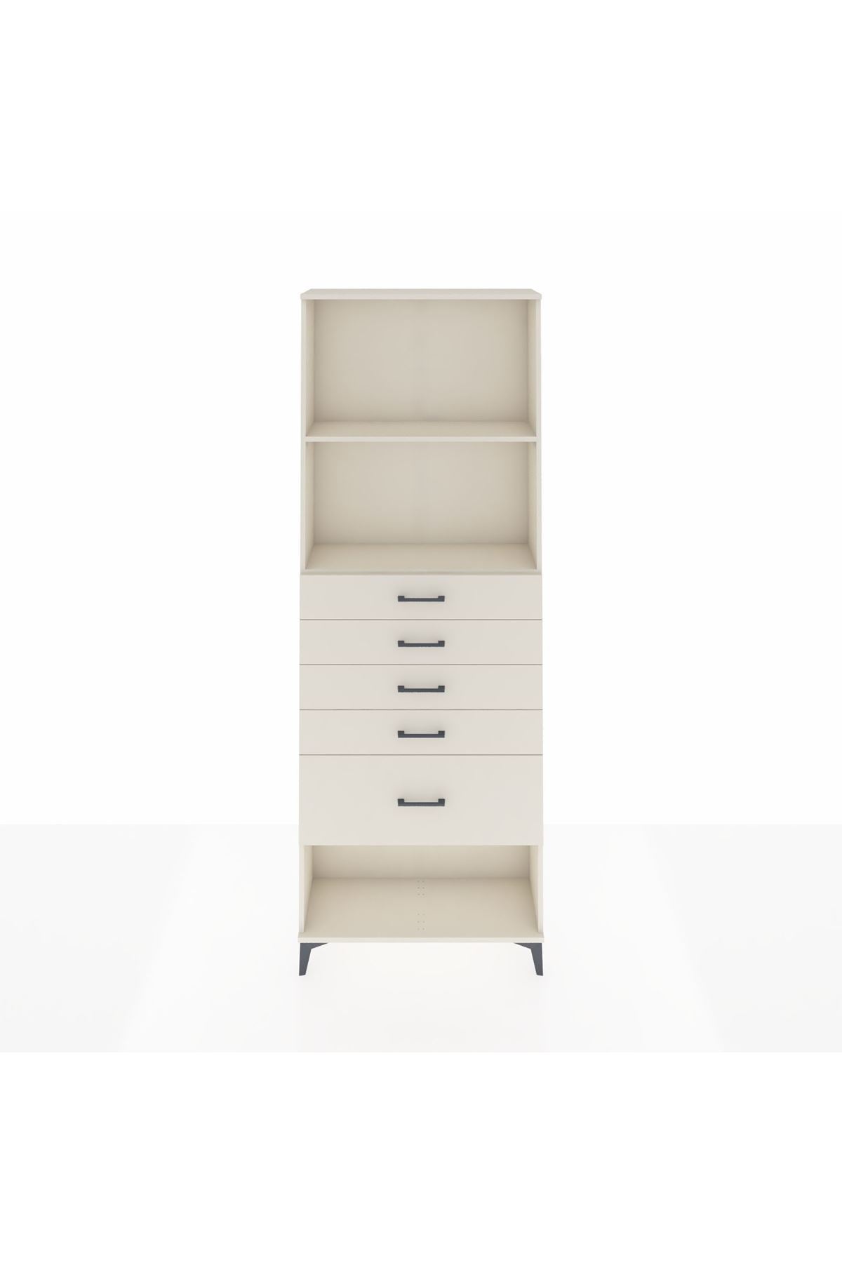 Arges Dolap 2 Raflı 5 Çekmeceli 88x30x243 - S33M056V1A
