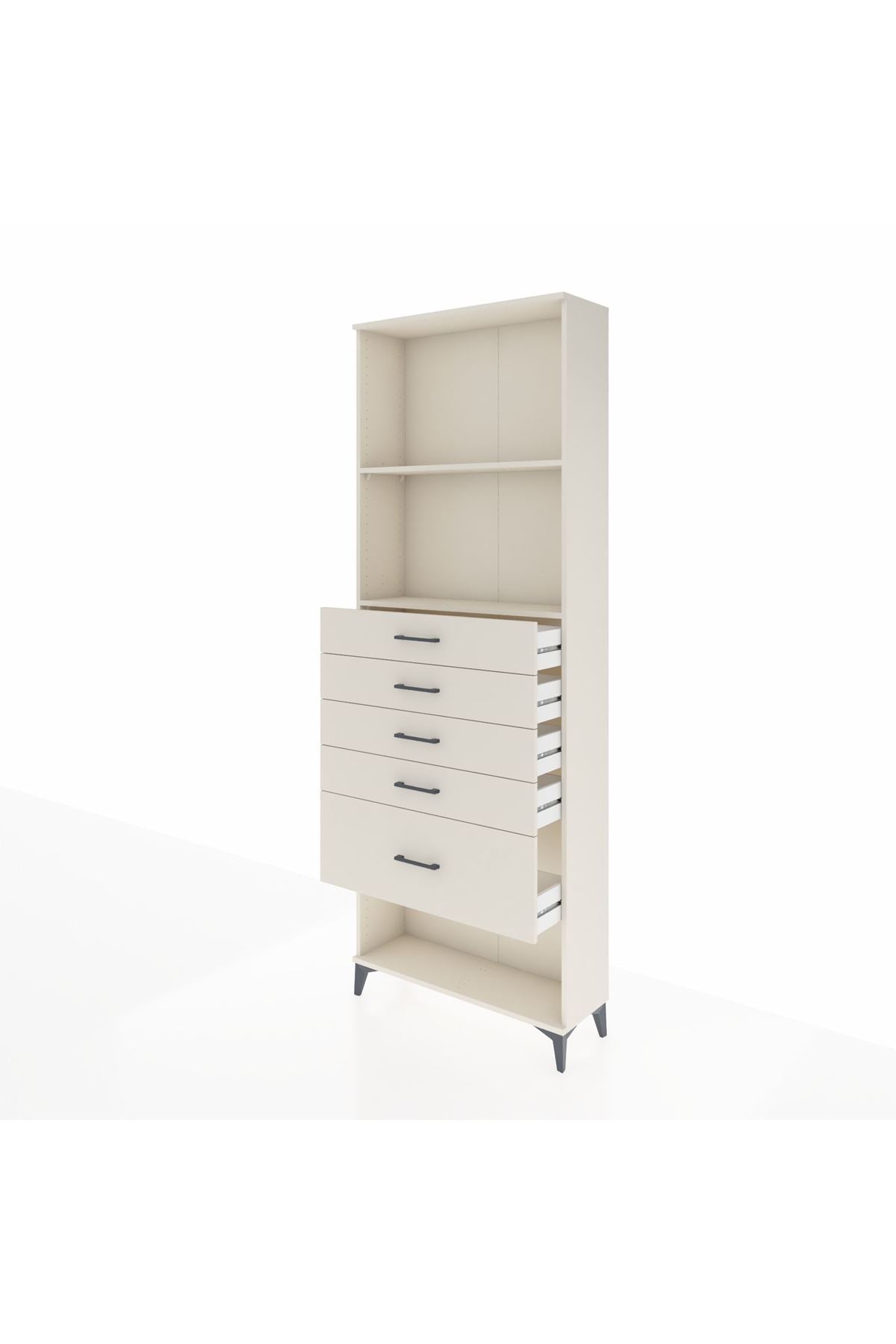 Arges Dolap 2 Raflı 5 Çekmeceli 88x30x243 - S33M056V1A