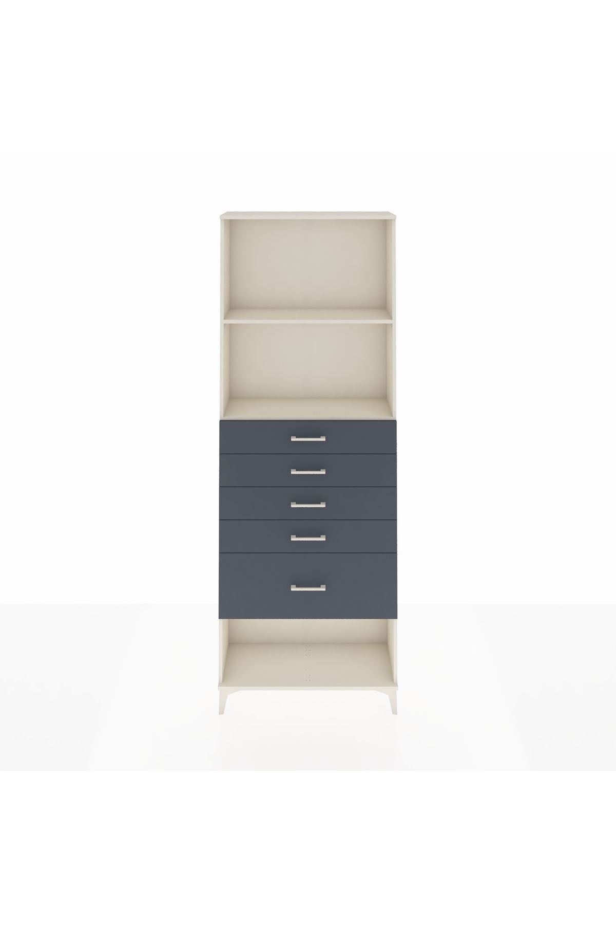 Arges Dolap 2 Raflı 5 Çekmeceli 88x30x243 - S33M056V2A