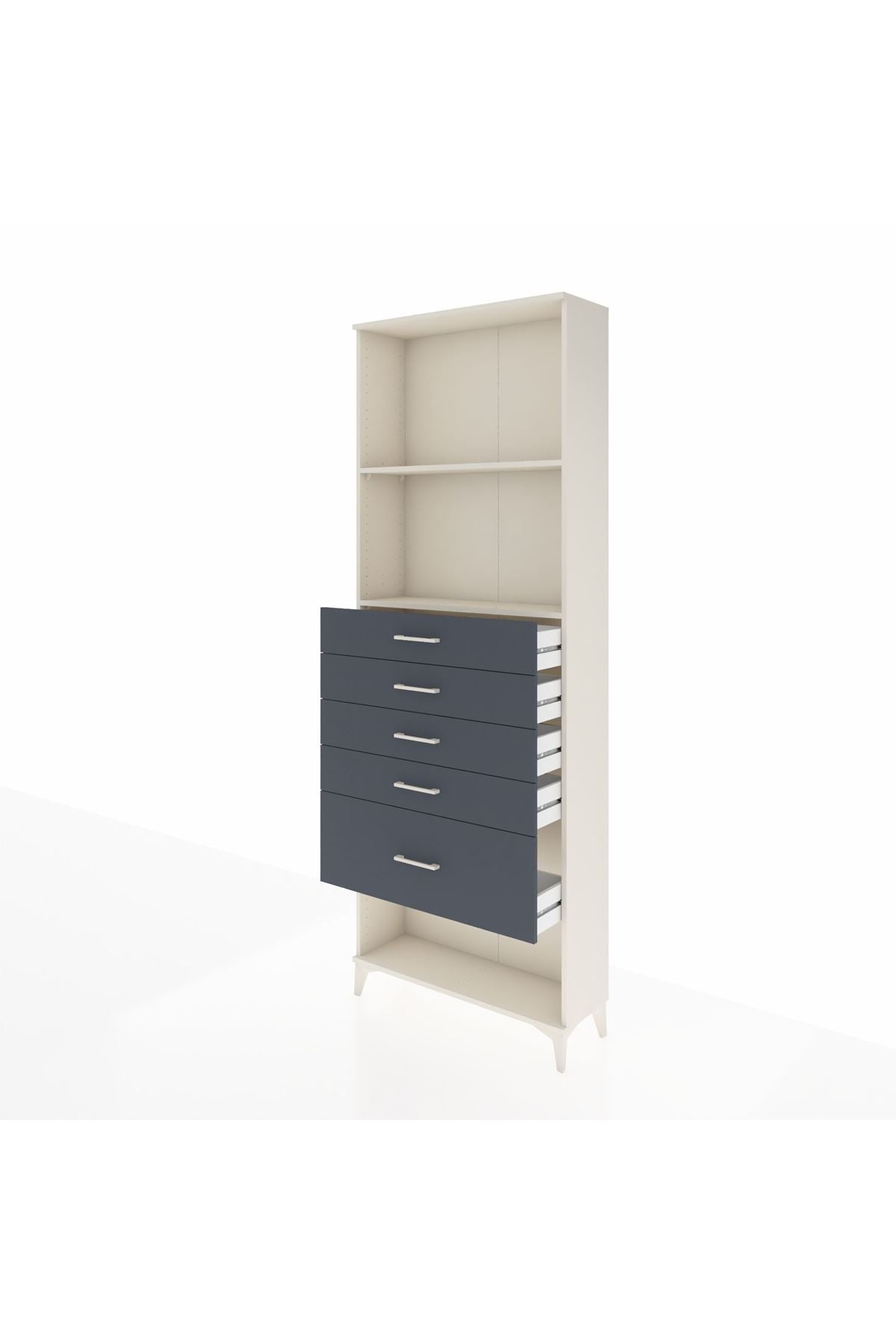 Arges Dolap 2 Raflı 5 Çekmeceli 88x30x243 - S33M056V2A