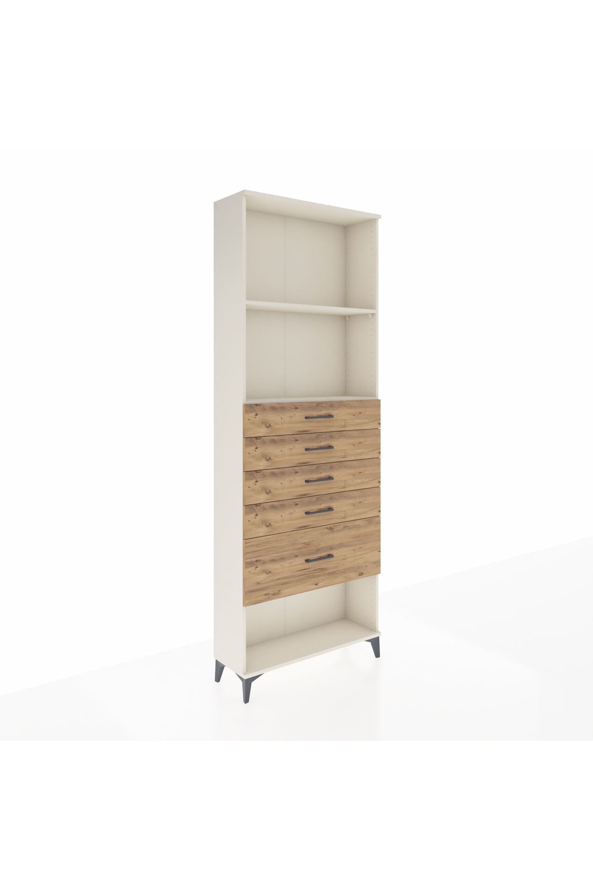 Arges Dolap 2 Raflı 5 Çekmeceli 88x30x243 - S33M056V3A