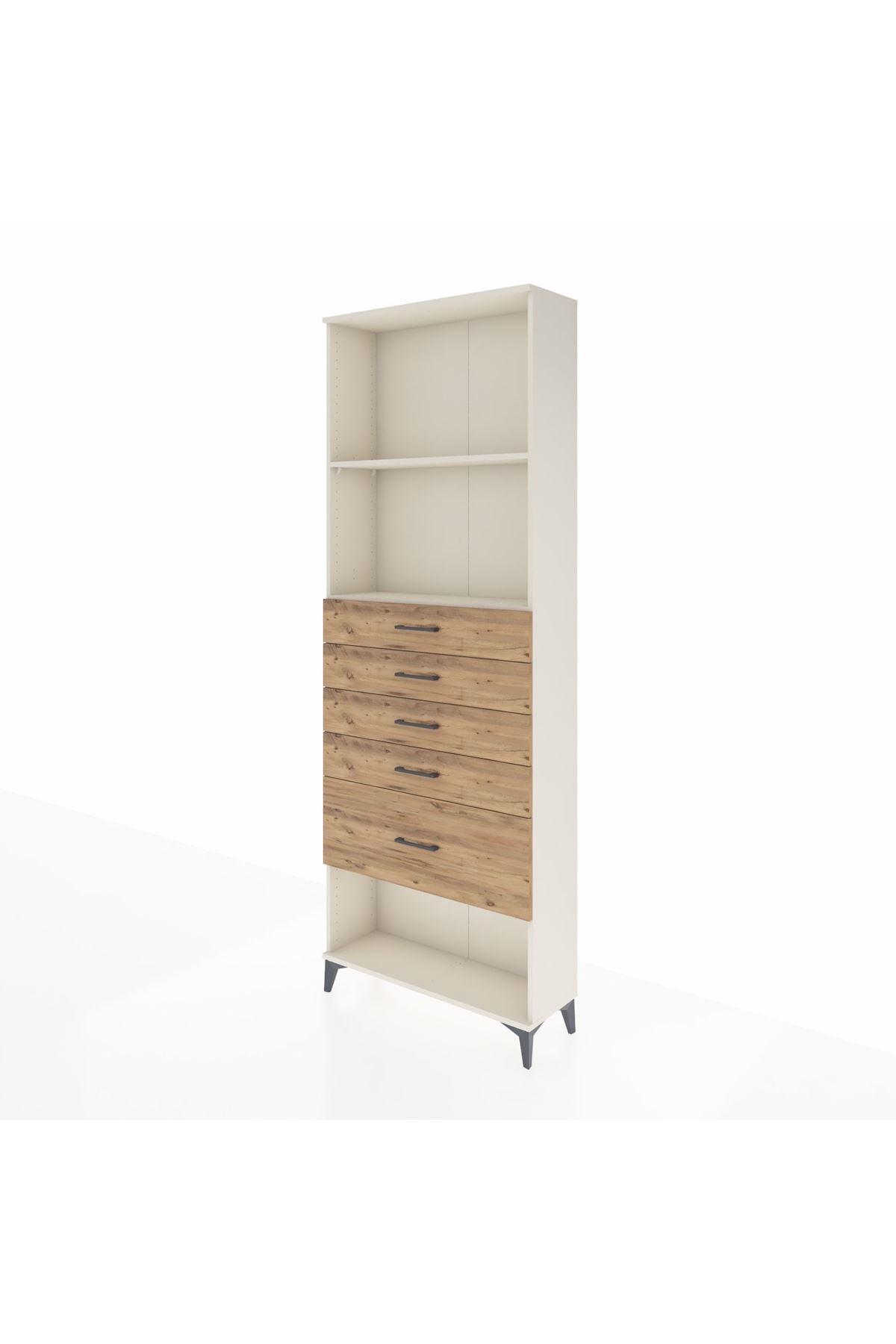 Arges Dolap 2 Raflı 5 Çekmeceli 88x30x243 - S33M056V3A