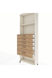 Arges Dolap 2 Raflı 5 Çekmeceli 88x30x243 - S33M056V3A