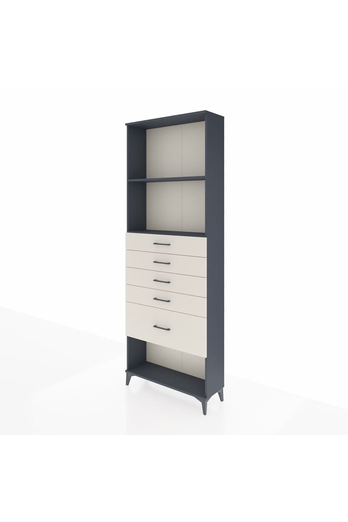 Arges Dolap 2 Raflı 5 Çekmeceli 88x30x243 - S33M056V4A