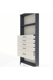 Arges Dolap 2 Raflı 5 Çekmeceli 88x30x243 - S33M056V4A