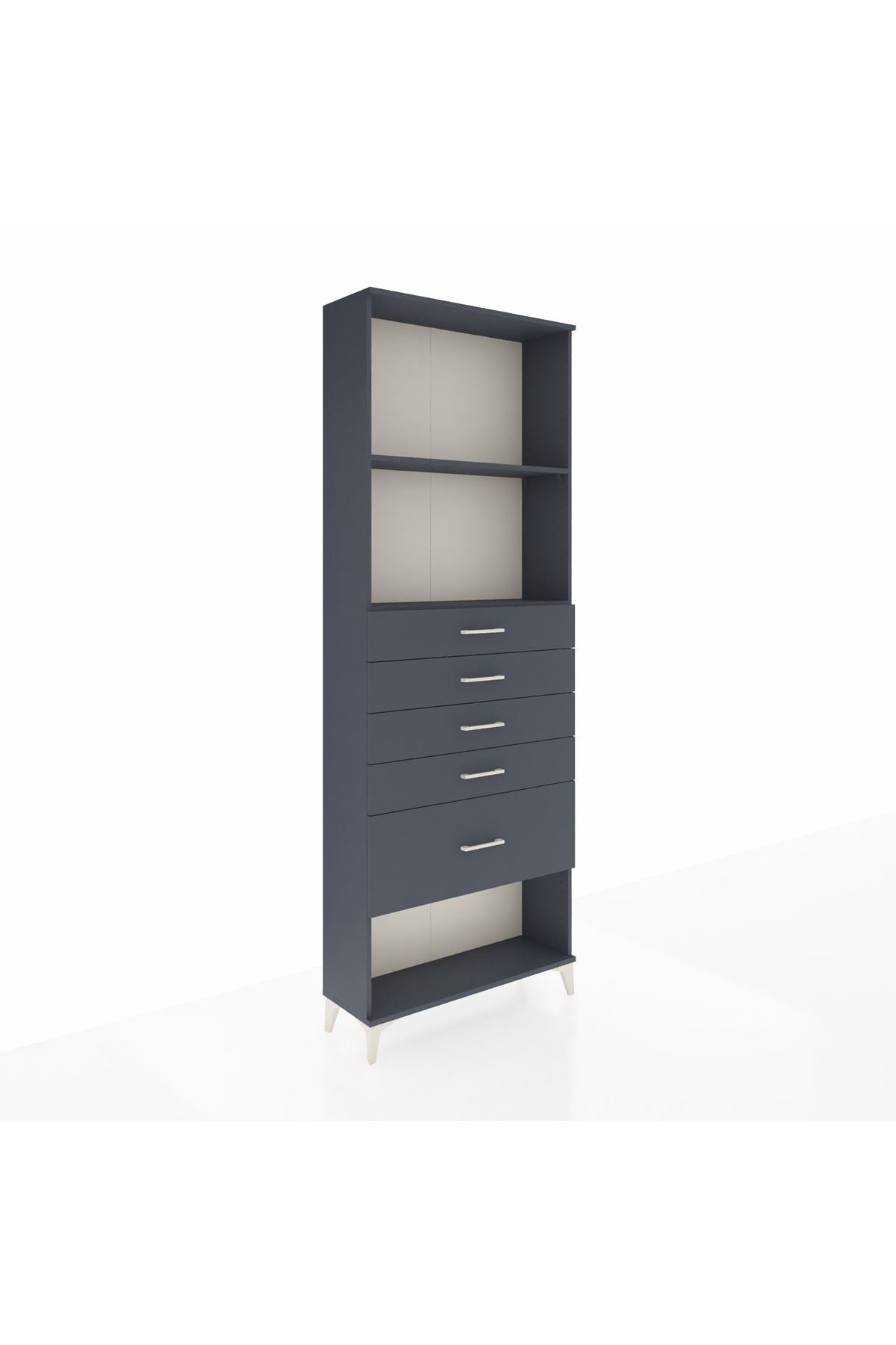Arges Dolap 2 Raflı 5 Çekmeceli 88x30x243 - S33M056V5A