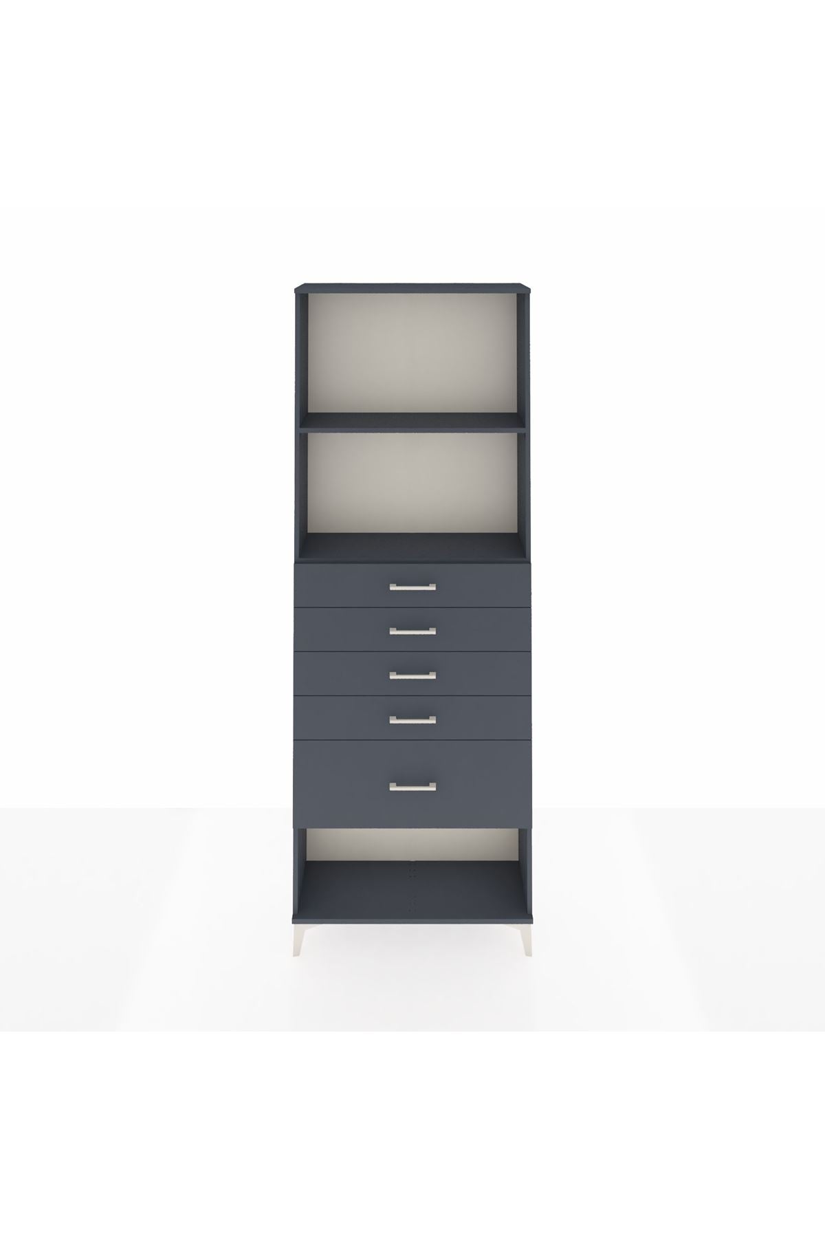 Arges Dolap 2 Raflı 5 Çekmeceli 88x30x243 - S33M056V5A