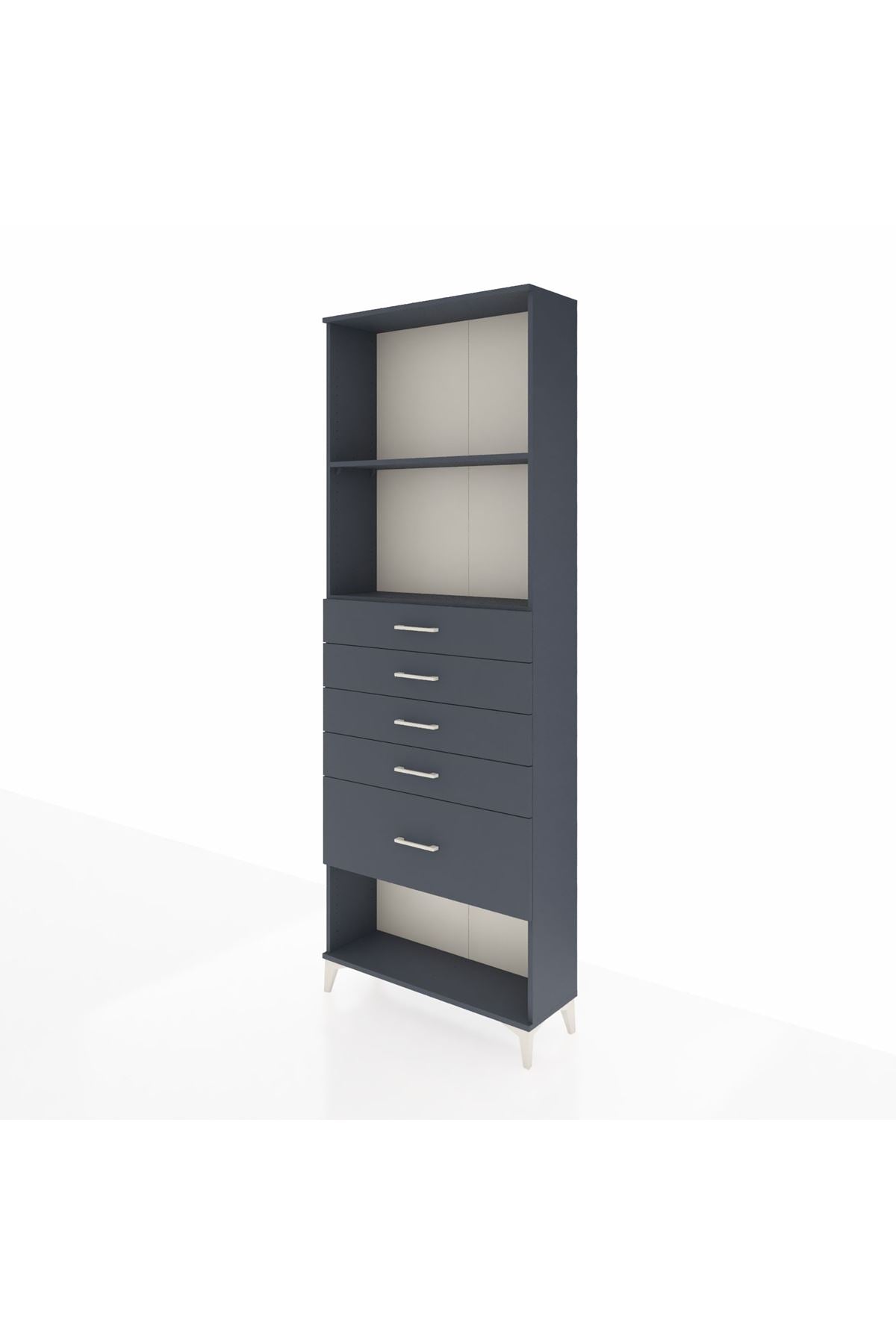 Arges Dolap 2 Raflı 5 Çekmeceli 88x30x243 - S33M056V5A