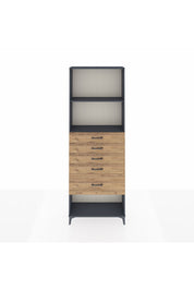 Arges Dolap 2 Raflı 5 Çekmeceli 88x30x243 - S33M056V6A