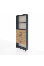 Arges Dolap 2 Raflı 5 Çekmeceli 88x30x243 - S33M056V6A