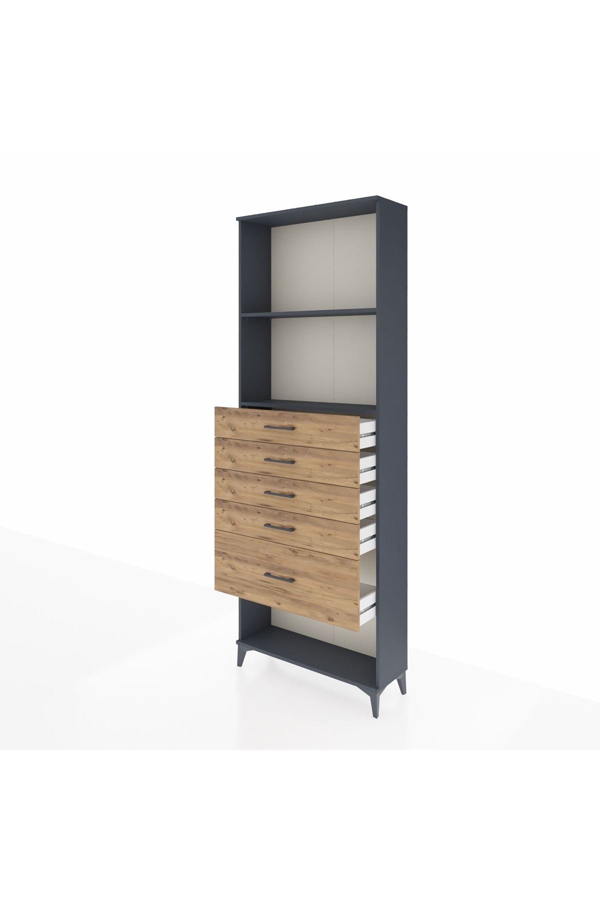 Arges Dolap 2 Raflı 5 Çekmeceli 88x30x243 - S33M056V6A